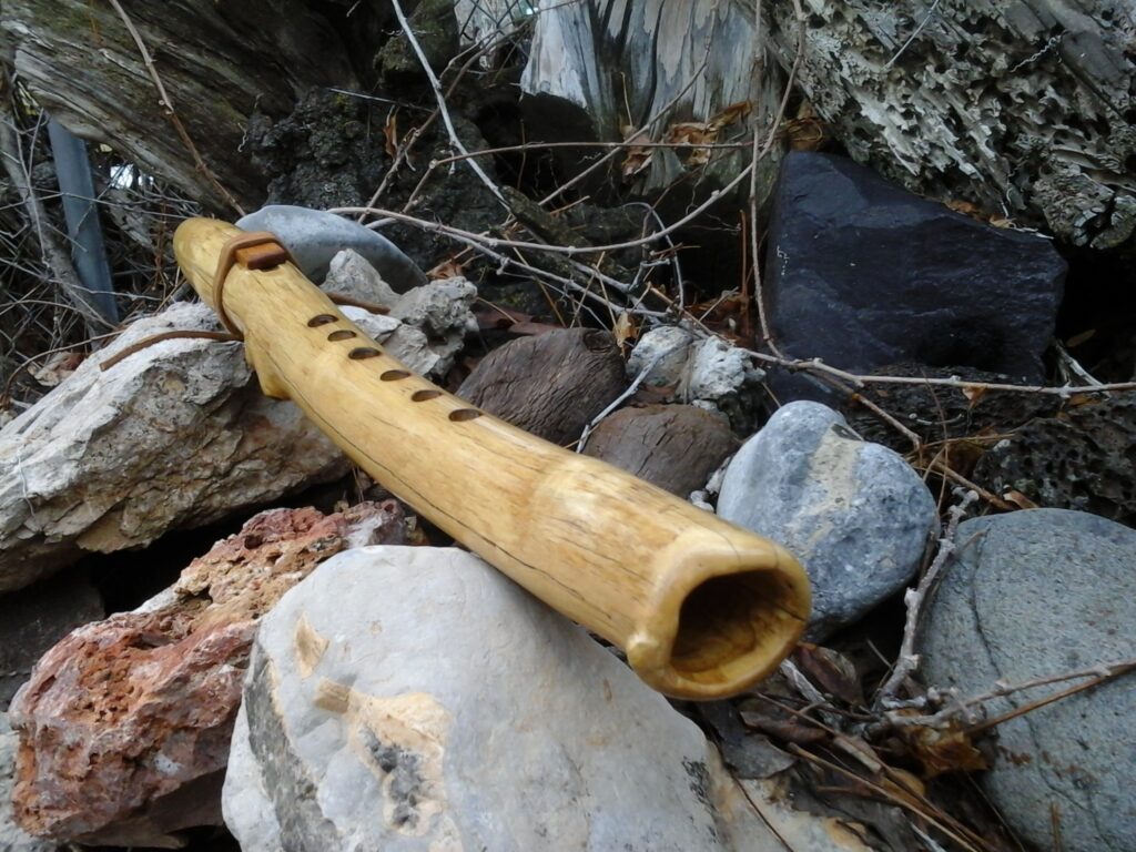 My first flute, boxelder, carved with a pocket knife